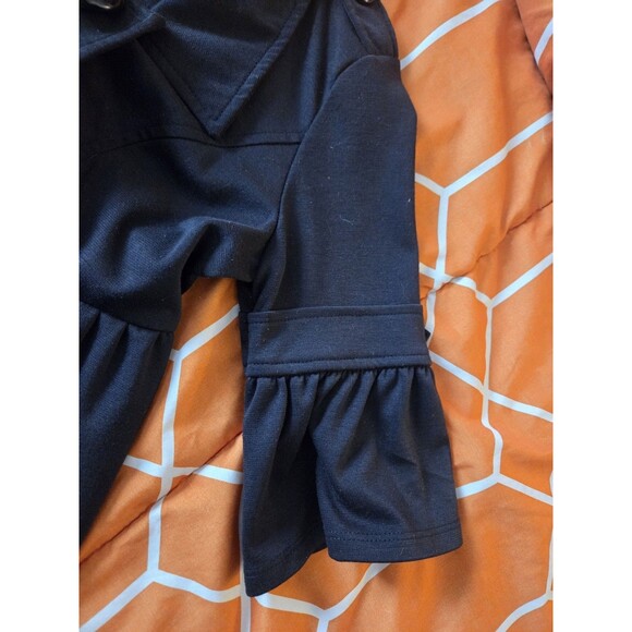 Candie's Collared Button Front A-Line Knee Length SZ M 3/4 Bell Sleeve Babydoll - Picture 4 of 5